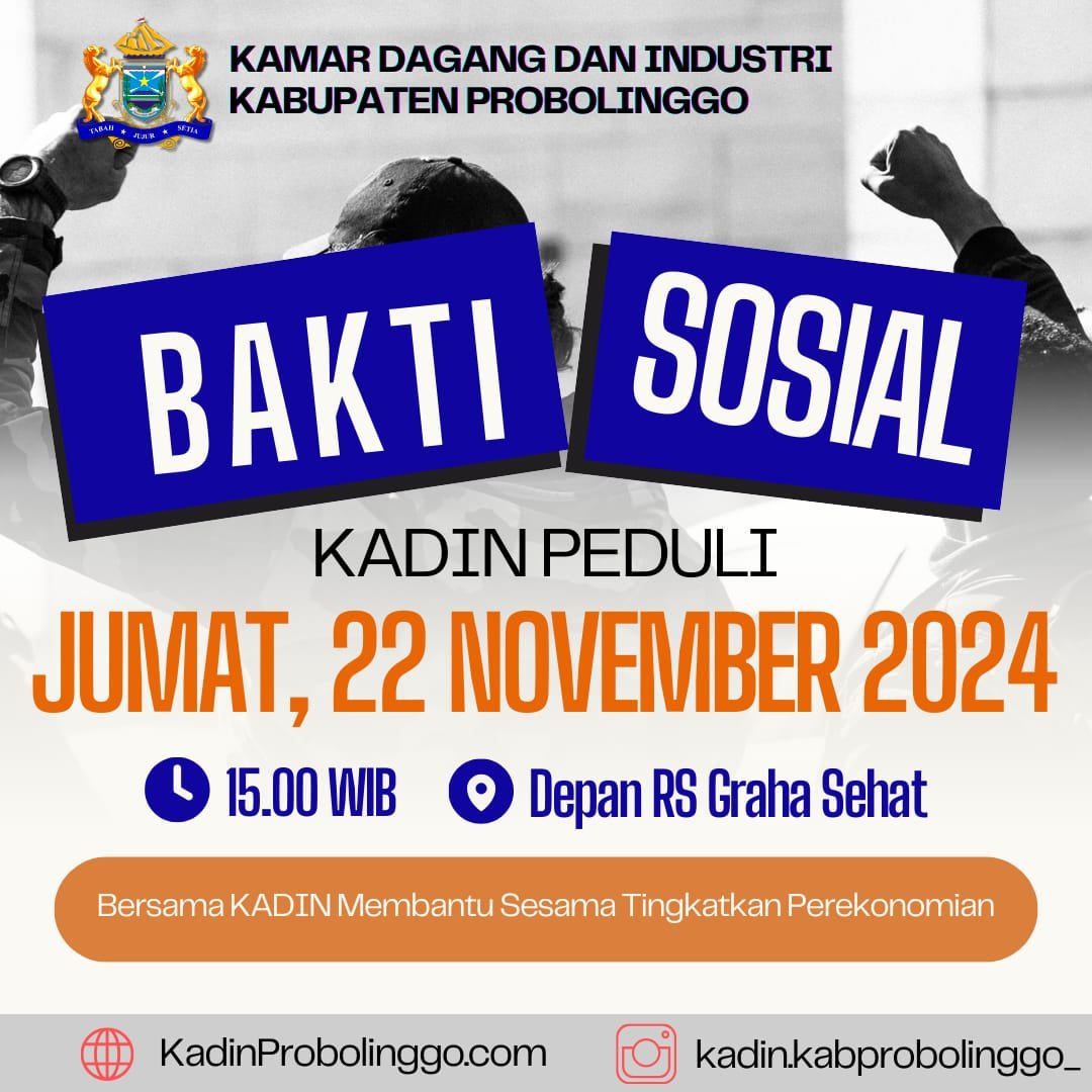 Bakti Sosial KADIN PEDULI Jumat 22 November 2024 di Depan RS Graha Sehat-kadin-probolinggo