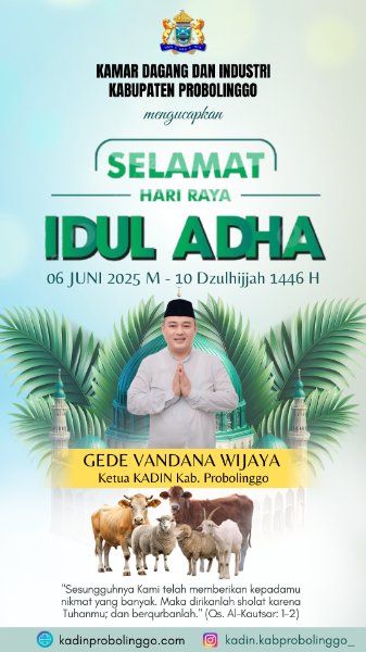 kadin-probolinggo-Idul Adha 1446 H Kadin Kabupaten Probolinggo Kurban adalah Jalan Membangun Ukhuwah dan Ekonomi