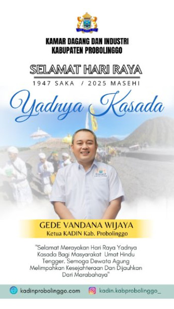 Doa Tengger Menggema KADIN Kabupaten Probolinggo Dukung Harmoni Yadnya Kasada