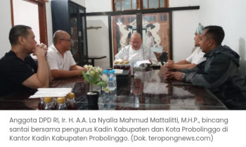 Tanpa Protokoler Ketua DPD RI Kelima La Nyalla Tiba di Kantor Kadin Kabupaten Probolinggo Dukung Probolinggo SAE Travel Mart dan Bawa Misi Besar untuk Dunia Usaha dan Pariwisata